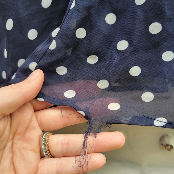 Girls ruffle flutter flowy polka dot dress size 7 - Picture 9 of 11